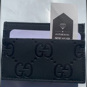 GG RUBBER-EFFECT CARD CASE